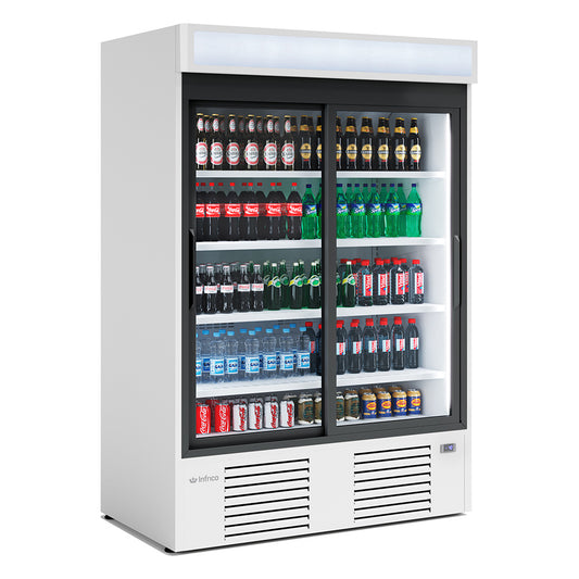 ERC 100 - EXPOSITOR REFRIGERADO 2 PUERTAS CRISTAL BLANCO