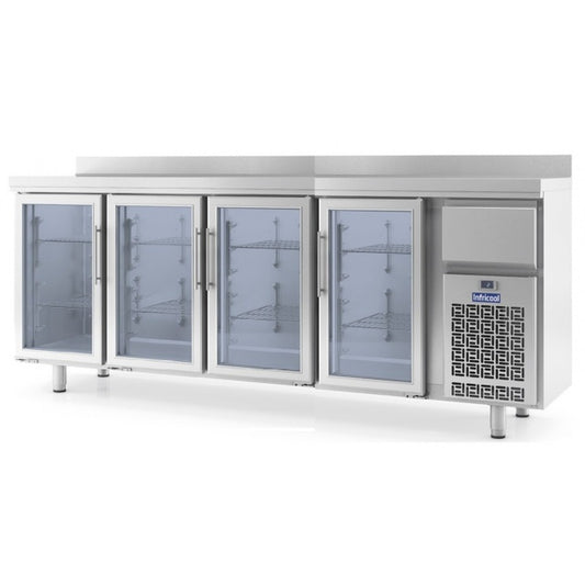 IF604PCR - FRENTE MOSTRADOR REFRIGERADO 4 PUERTAS DE CRISTAL